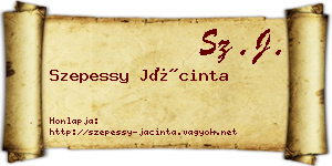 Szepessy Jácinta névjegykártya